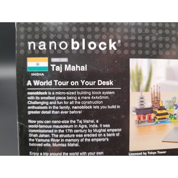 Nanoblock Taj Mahal Micro Building Blocks Level 2 420+ Pieces Ohio Art - Picture 5 of 9
